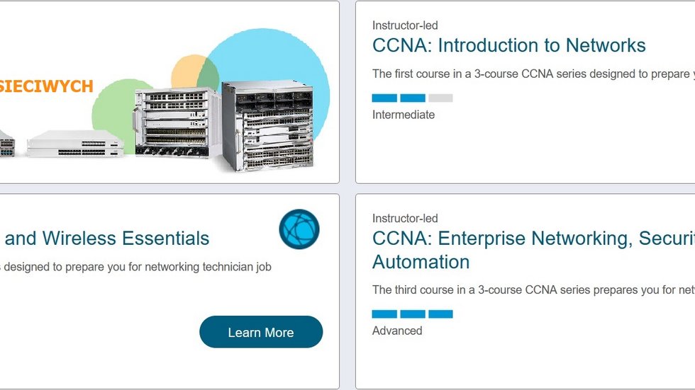 grafika dot. studiów podyplomowych CISCO
