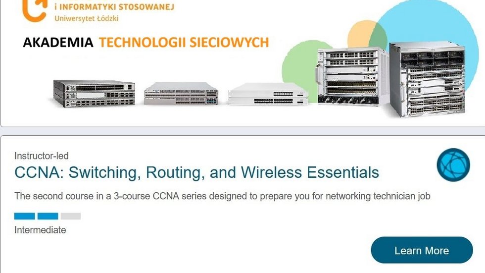grafika dot. studiów podyplomowych CISCO