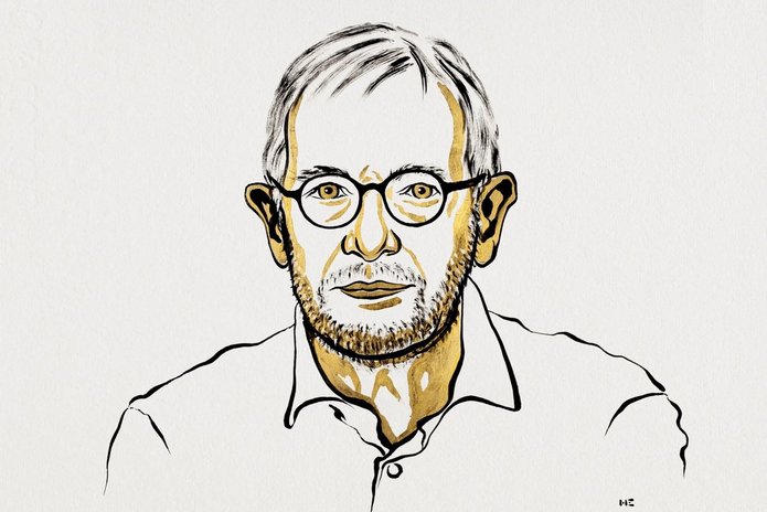 Ilustracja przedstawiająca Francisa Halzena, laureata Nagrody Nobla w dziedzinie fizyki w 2026 roku. [Źródło: Niklas Elmehed © Zasięg Nagrody Nobla]