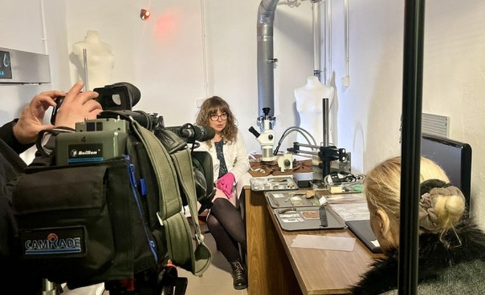 dr Magdalena Majorek-Lipowicz podczas nagrania do programu